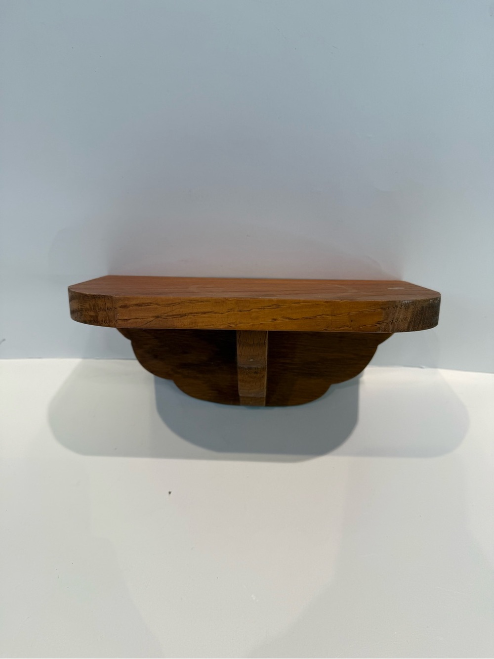 Vintage Small Wood Floating Shelf | Scalloped Edge Wall Decor Cottagecore - Picture 4 of 7
